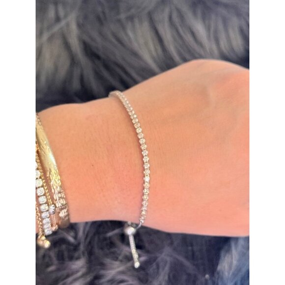 Pandora Sparkling Slider Tennis Bracelet - Picture 7 of 8